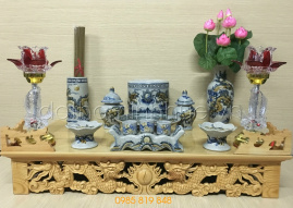 Ban thờ treo 81 - Men rạn