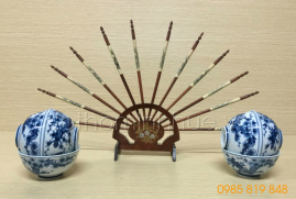 Bát men ngọc & Đũa thờ - Bộ 6