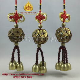 Chuông gió tiền XU THẬP NHỊ ĐẾ - Tết hình cầu