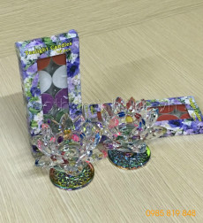 Chân nến pha lê màu