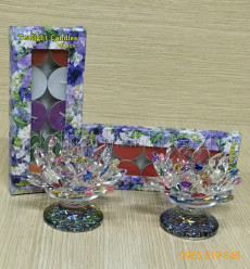 Chân nến pha lê màu